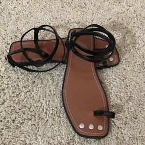 INC International Concepts Black and Brown Sandals